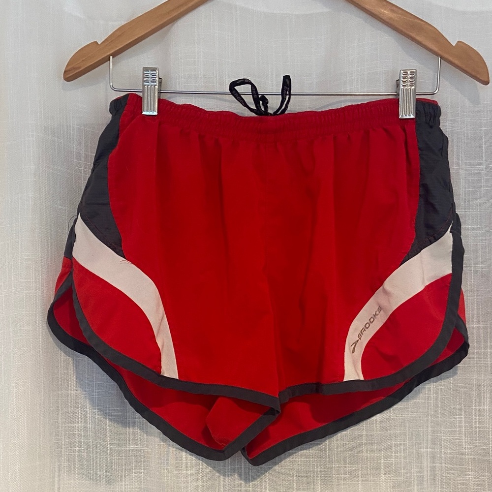 Brooks Women's Athletic Shorts in Red and Black